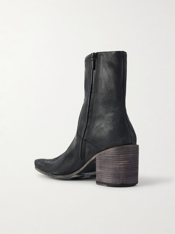 Monsieur Leather Ankle Boots - BK