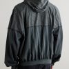 Distressed Logo-Print Checked Cotton-Twill and Jersey Hooded Jacket - BK Distressed Logo-Print Checked Cotton-Twill and Jersey Hooded Jacket - BK