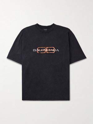 Oversized Logo-Print Cotton-Jersey T-Shirt Oversized Logo-Print Cotton-Jersey T-Shirt