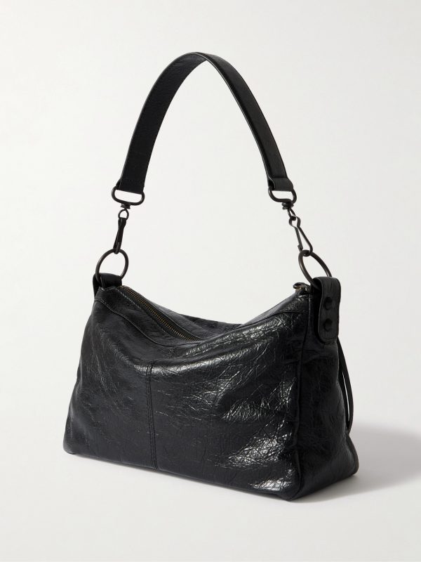 Le City Moto Small Arena Textured-Leather Messenger Bag - BK Le City Moto Small Arena Textured-Leather Messenger Bag - BK