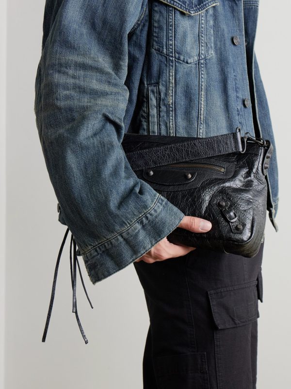 Le City Moto Small Arena Textured-Leather Messenger Bag - E2 Le City Moto Small Arena Textured-Leather Messenger Bag - E2