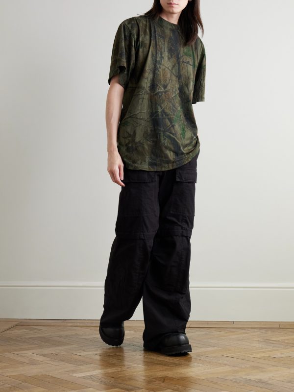 Logo-Embroidered Camouflage-Print Cotton-Jersey T-Shirt - OU Logo-Embroidered Camouflage-Print Cotton-Jersey T-Shirt - OU
