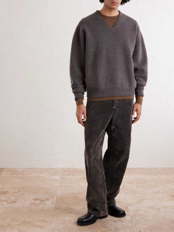 Wool and Cashmere-Blend Sweater - OU Wool and Cashmere-Blend Sweater - OU