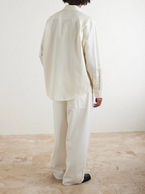 View Striped Silk and Cotton-Blend Shirt - BK