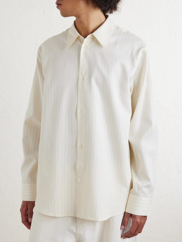 View Striped Silk and Cotton-Blend Shirt - FR