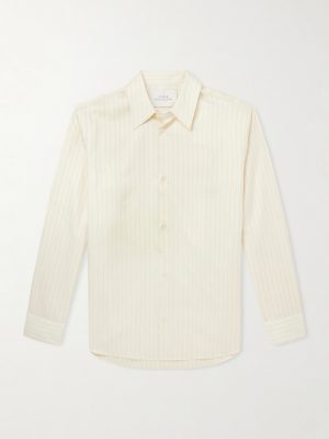 View Striped Silk and Cotton-Blend Shirt
