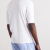 Ribbed Lyocell and Cotton-Blend T-Shirt - BK
