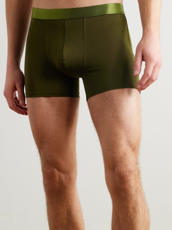 Three-Pack Stretch-TENCEL™ Lyocell Boxer Briefs - OU