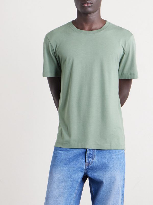 Lyocell and Pima Cotton-Blend Jersey T-Shirt - FR Lyocell and Pima Cotton-Blend Jersey T-Shirt - FR