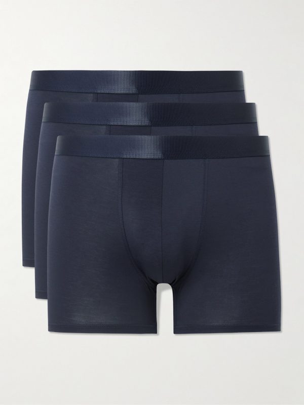 Three-Pack Stretch-Lyocell Boxer Briefs Three-Pack Stretch-Lyocell Boxer Briefs