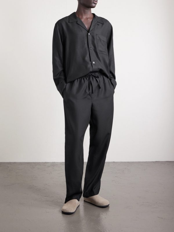 Straight-Leg Lyocell Pyjama Trousers - OU Straight-Leg Lyocell Pyjama Trousers - OU