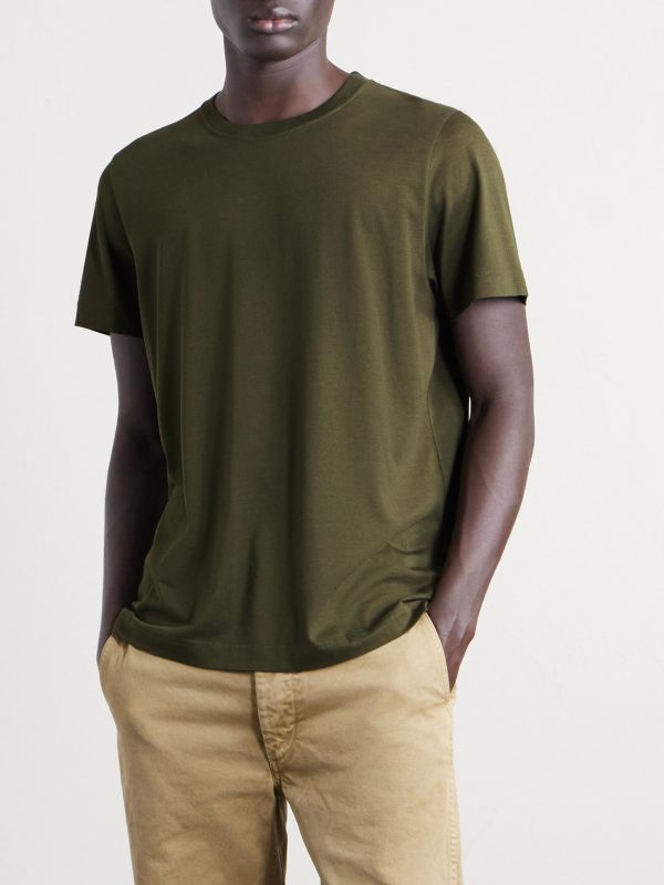 Lyocell and Pima Cotton-Blend Jersey T-Shirt - FR