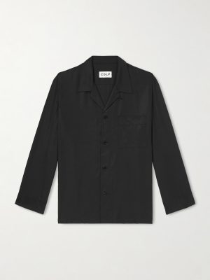 Camp-Collar Lyocell Pyjama Shirt Camp-Collar Lyocell Pyjama Shirt