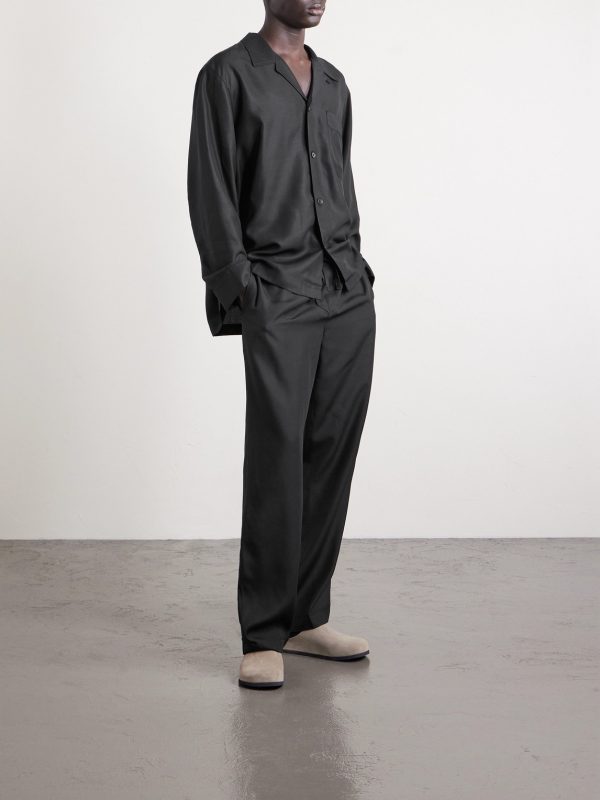Camp-Collar Lyocell Pyjama Shirt - OU