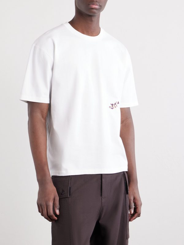 Blackthorn Embroidered Cotton-Jersey T-Shirt - FR