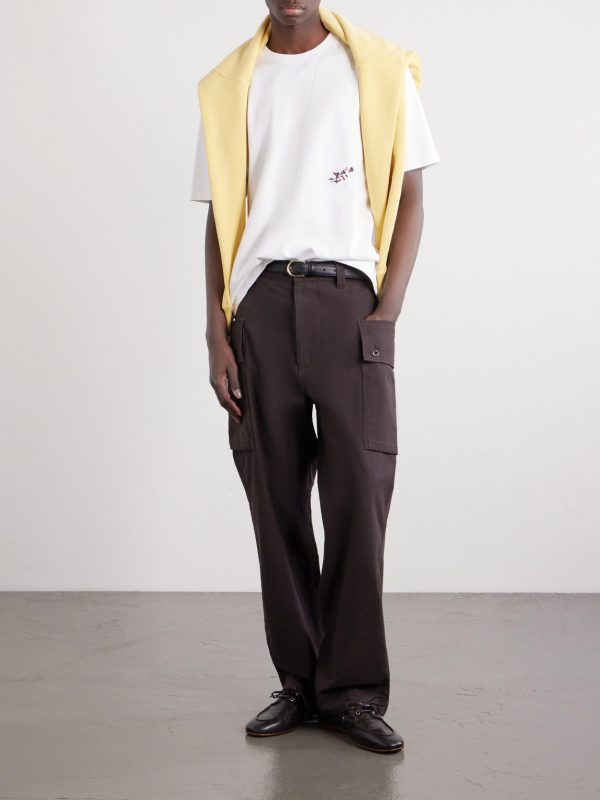 Blackthorn Embroidered Cotton-Jersey T-Shirt - OU