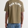 Tea Time Embroidered Cotton-Jersey T-Shirt - BK