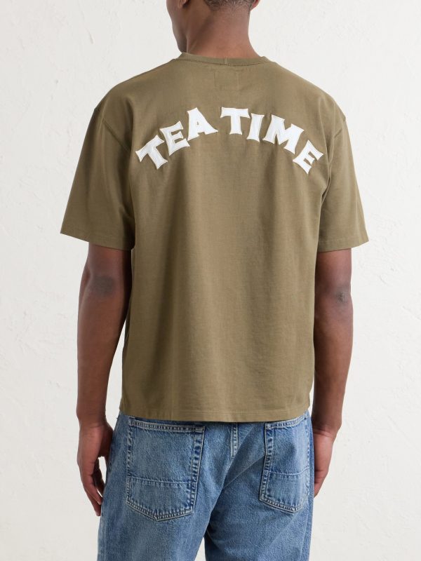 Tea Time Embroidered Cotton-Jersey T-Shirt - BK