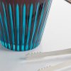 Prism Glass and Silver-Tone Ice Bucket - CU Prism Glass and Silver-Tone Ice Bucket - CU