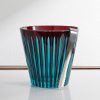 Prism Glass and Silver-Tone Ice Bucket Prism Glass and Silver-Tone Ice Bucket
