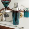 Prism Glass and Silver-Tone Cocktail Shaker - OU Prism Glass and Silver-Tone Cocktail Shaker - OU