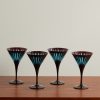 Prism Set of Four Martini Glasses