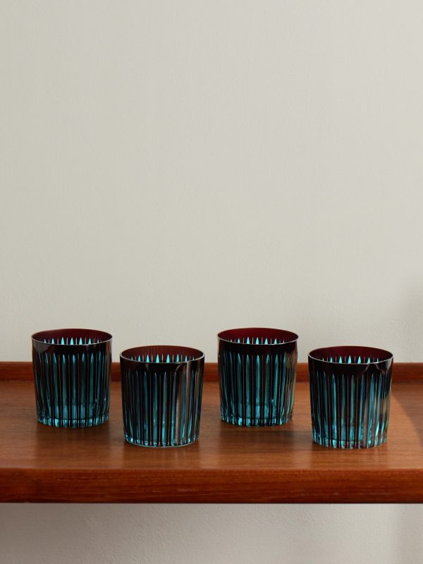 Prism Set of Four Double Old Fashioned Glasses Prism Set of Four Double Old Fashioned Glasses