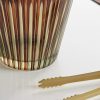 Prism Glass and Gold-Tone Ice Bucket - CU