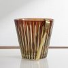 Prism Glass and Gold-Tone Ice Bucket