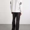 Bead-Embellished Embroidered Cotton-Poplin Shirt - BK