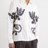 Bead-Embellished Embroidered Cotton-Poplin Shirt - FR