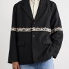Embroidered Wool Blazer - FR
