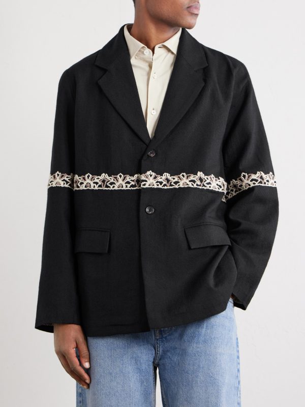 Embroidered Wool Blazer - FR