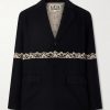 Embroidered Wool Blazer