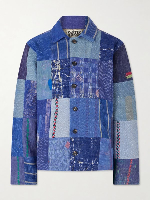 Kantha Patchwork Embroidered Cotton Jacket Kantha Patchwork Embroidered Cotton Jacket