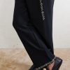Straight-Leg Pleated Embroidered Wool Trousers - CU