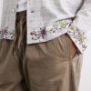Camp-Collar Bead-Embellished Embroidered Cotton-Voile Shirt - CU Camp-Collar Bead-Embellished Embroidered Cotton-Voile Shirt - CU