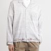 Camp-Collar Bead-Embellished Embroidered Cotton-Voile Shirt - FR Camp-Collar Bead-Embellished Embroidered Cotton-Voile Shirt - FR