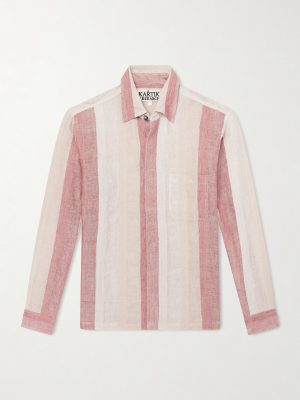 Striped Linen-Gauze Shirt Striped Linen-Gauze Shirt