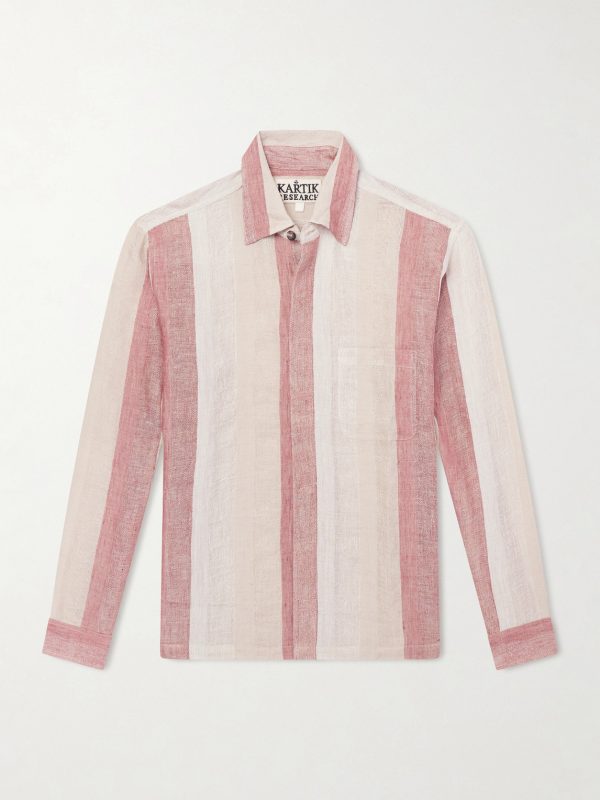 Striped Linen-Gauze Shirt Striped Linen-Gauze Shirt