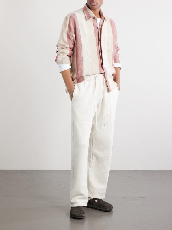 Striped Linen-Gauze Shirt - OU Striped Linen-Gauze Shirt - OU