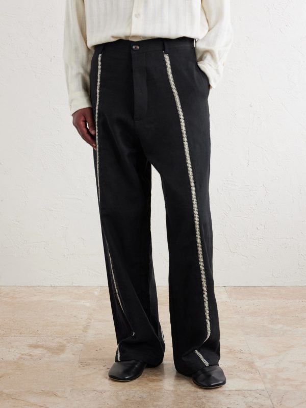 Rabari Sultan Straight-Leg Embroidered Cotton Trousers - FR