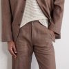 Straight-Leg Striped Linen Trousers - CU