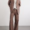 Straight-Leg Striped Linen Trousers - OU