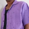 Camp-Collar Embellished Cotton Shirt - CU Camp-Collar Embellished Cotton Shirt - CU