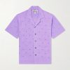 Camp-Collar Embellished Cotton Shirt Camp-Collar Embellished Cotton Shirt