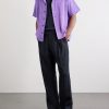 Camp-Collar Embellished Cotton Shirt - OU Camp-Collar Embellished Cotton Shirt - OU