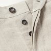 Straight-Leg Pleated Embroidered Linen Shorts - E1 Straight-Leg Pleated Embroidered Linen Shorts - E1