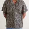 Camp-Collar Printed Silk Shirt - FR