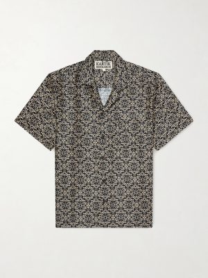 Camp-Collar Printed Silk Shirt Camp-Collar Printed Silk Shirt
